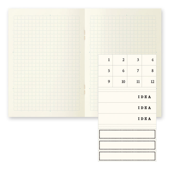 MIDORI - Notebook - Light - A6 - Grid (pack of 3)