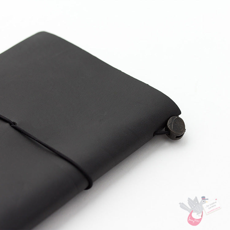 Traveler's Company Leather Notebook - Passport Size Starter Kit - Black