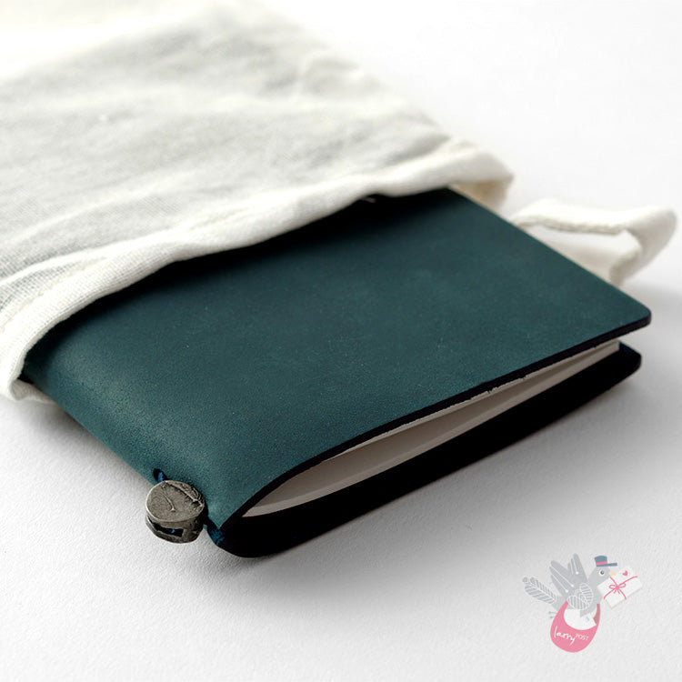 Traveler's Company Leather Notebook - Passport Size Starter Kit - Blue
