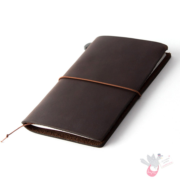Traveler's Company Leather Notebook - Passport Size Starter Kit - Brown