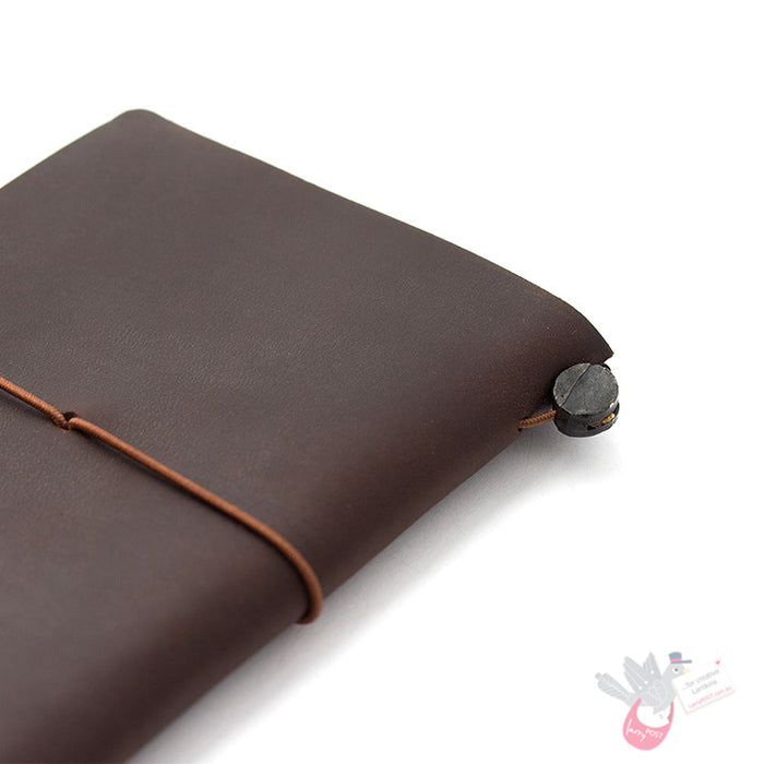 Traveler's Company Leather Notebook - Passport Size Starter Kit - Brown