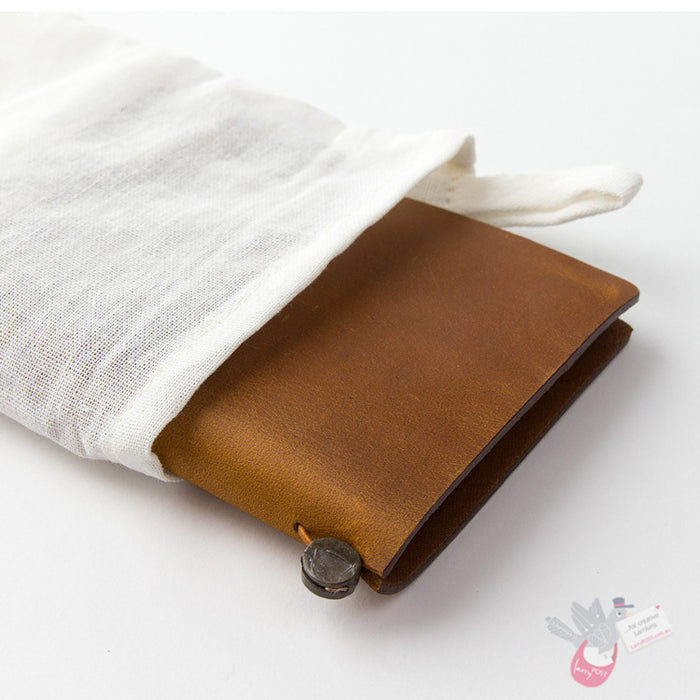 Traveler's Company Leather Notebook - Passport Size Starter Kit - Camel