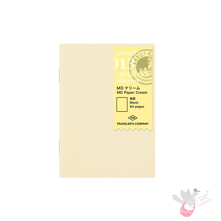 Traveler's Company - Inserts - Passport Size - 013 Blank Cream Paper