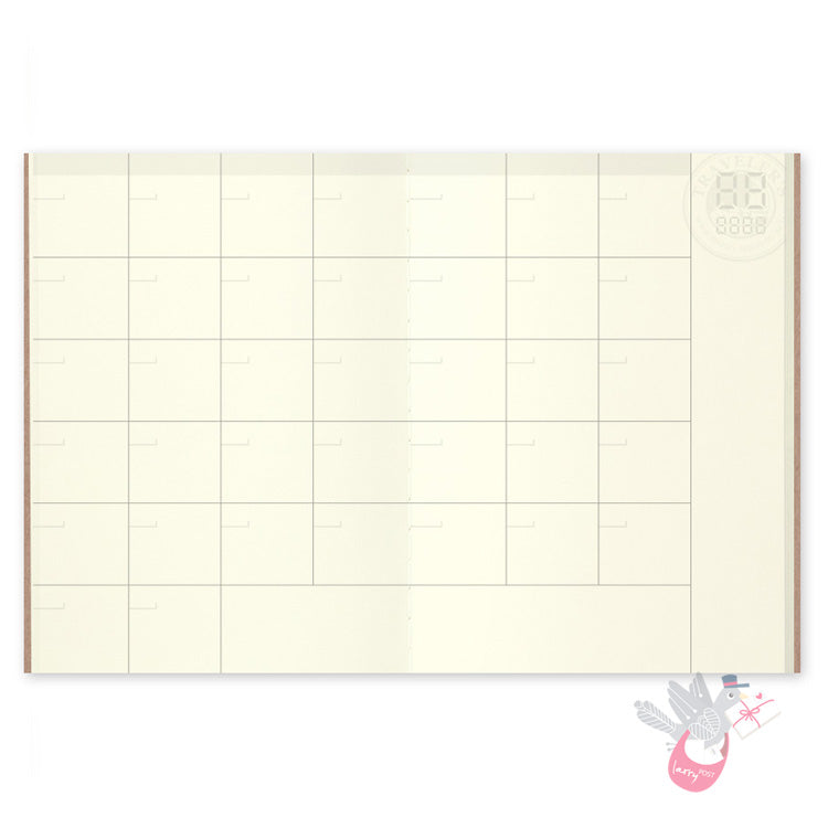 Traveler's Company - Diary Insert - Passport Size - 006 Undated Monthly Diary