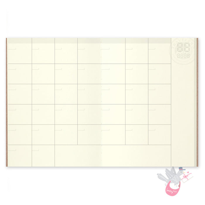 Traveler's Company - Diary Insert - Passport Size - 006 Undated Monthly Diary