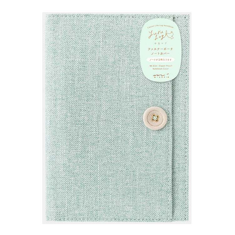 MIDORI - Yuru Log - Cloth Notebook Cover - Light Blue