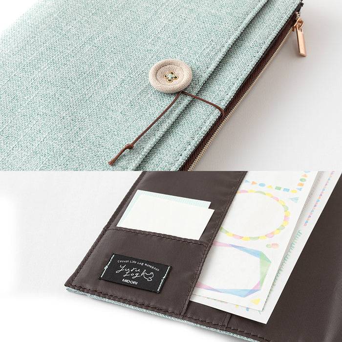 MIDORI - Yuru Log - Soft Cover Notebook - B6 - Dotted - Scandi