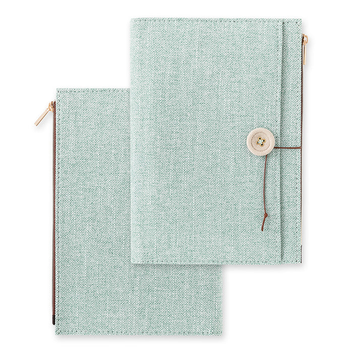 MIDORI - Yuru Log - Cloth Notebook Cover - Light Blue