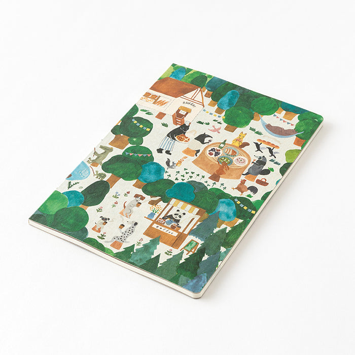 MIDORI - Yuru Log - Soft Cover Notebook - B6 - Dotted - Forest