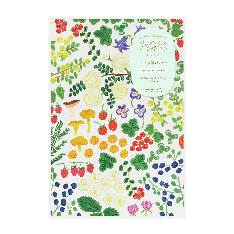 MIDORI - Yuru Log - Soft Cover Notebook - B6 - Dotted - Scandi