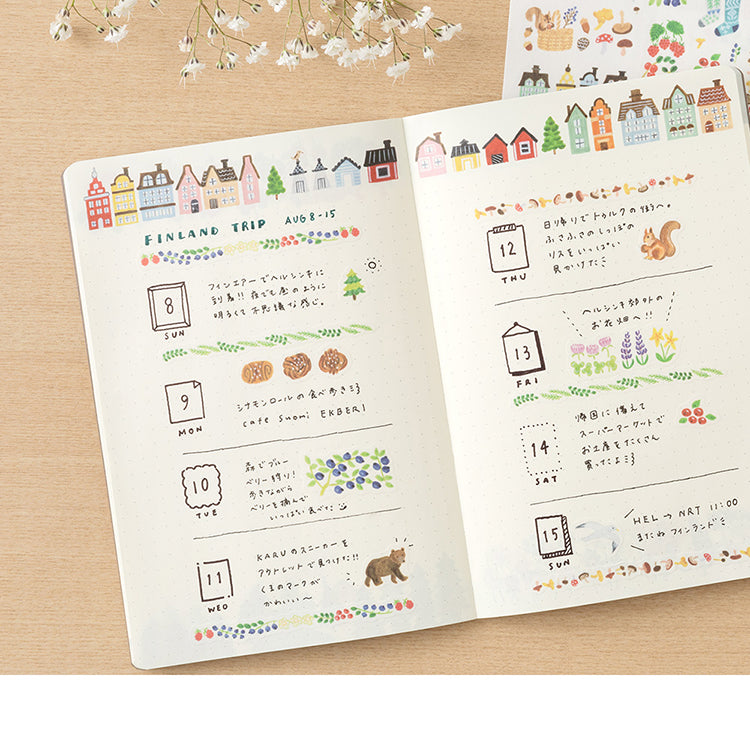 MIDORI - Yuru Log - Soft Cover Notebook - B6 - Dotted - Scandi