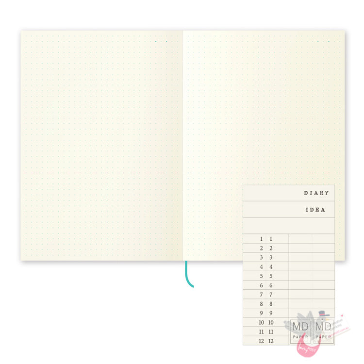 MIDORI - Notebook Journal - 192 Pages - Squared / Grid Block - A5