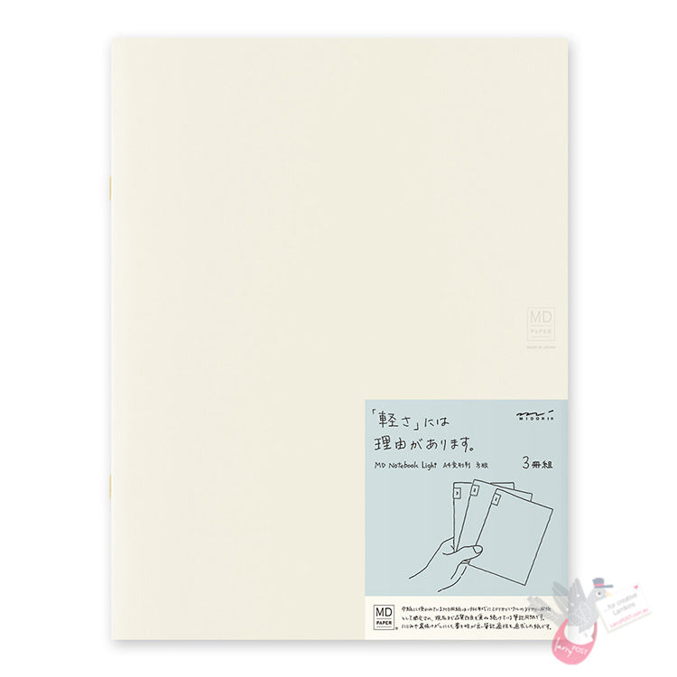 MIDORI - Notebook - Light - A4 - Grid (pack of 3)