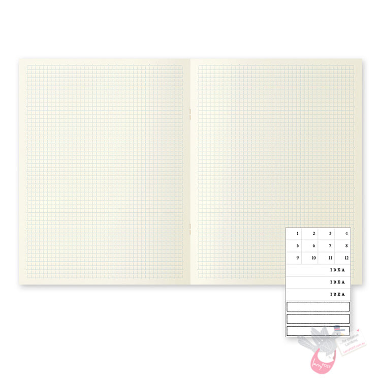 MIDORI - Notebook - Light - A4 - Grid (pack of 3)