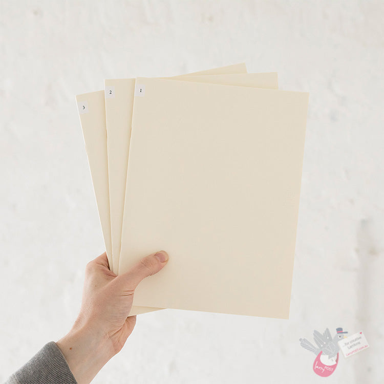 MIDORI - Notebook - Light - A4 - Blank (pack of 3)