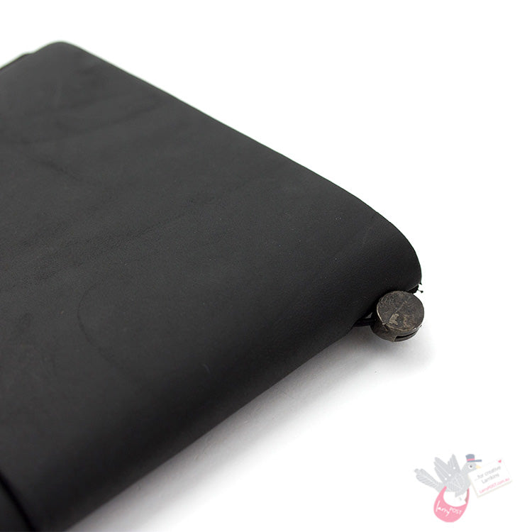 Traveler's Company Leather Notebook - Regular Size Starter Kit - Black