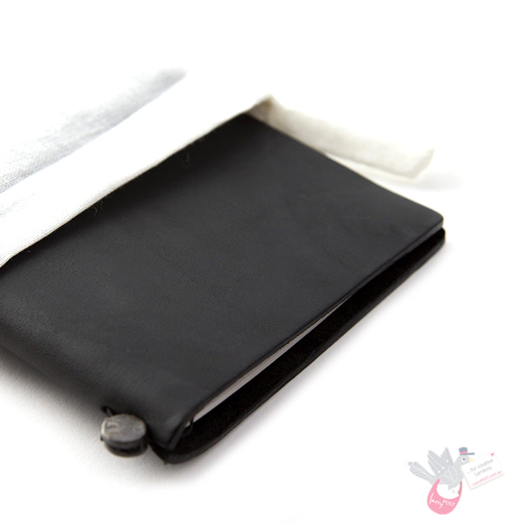 Traveler's Company Leather Notebook - Regular Size Starter Kit - Black