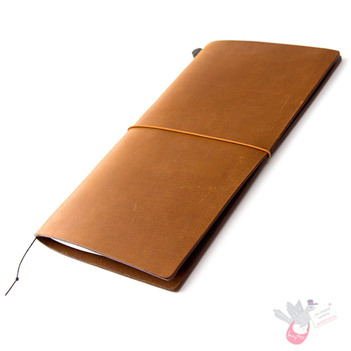 Traveler's Company Leather Notebook - Regular Size Starter Kit - Camel