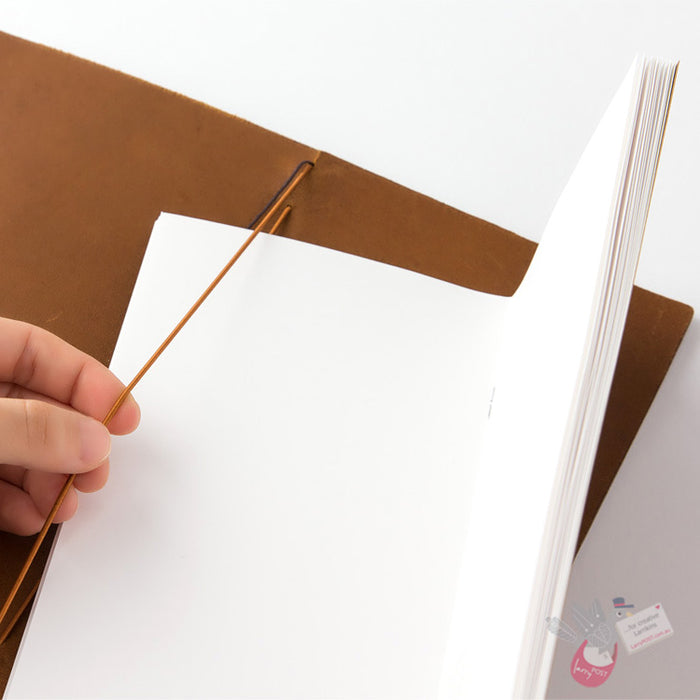Traveler's Company Leather Notebook - Regular Size Starter Kit - Camel