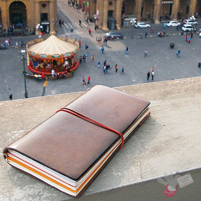 Traveler's Company Leather Notebook - Regular Size Starter Kit - Brown