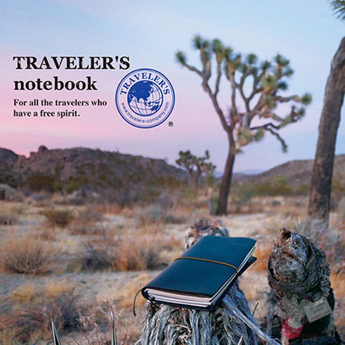 Traveler's Company Leather Notebook - Regular Size Starter Kit - Blue