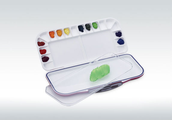 Silicone seal (blue) to help keep paint moist
