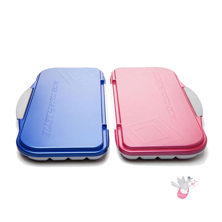 Available in metallic blue or fuchsia pink
