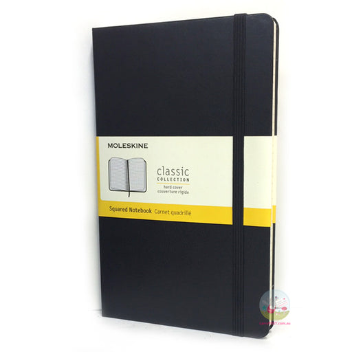 MOLESKINE Classic Hard Cover Notebook - Squared/Grid (A5) - Black