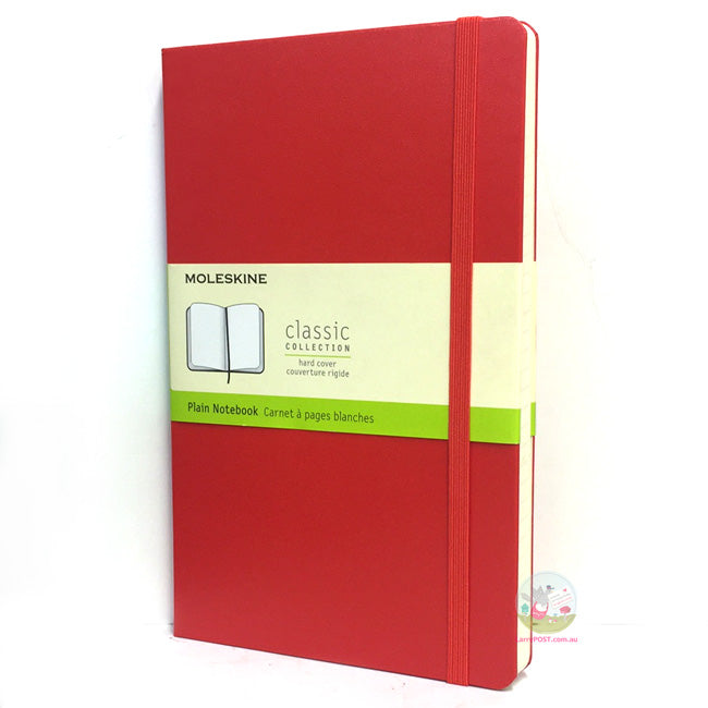MOLESKINE Classic Hard Cover Notebook - Plain (A5) - Red