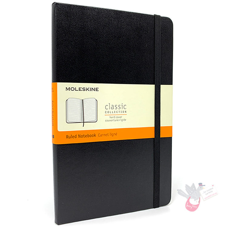 MOLESKINE Classic Hard Cover Notebook - Large (A5) - Ruled - Black