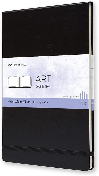 MOLESKINE Hard Cover Folio Watercolour Notebook 200gsm - A4 - Black