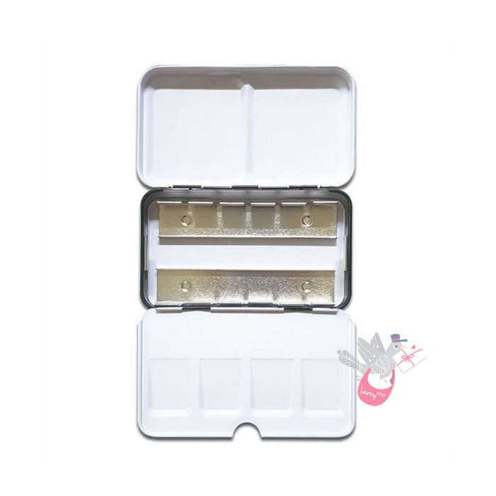 MUNGYO Folding Metal Watercolour Palette (Empty) - Holds 12 Half Pans