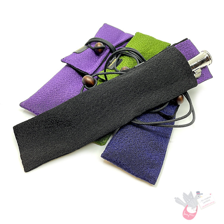 TACCIA Kimono Pen Pouch - Chirimen Collection - Single - Black