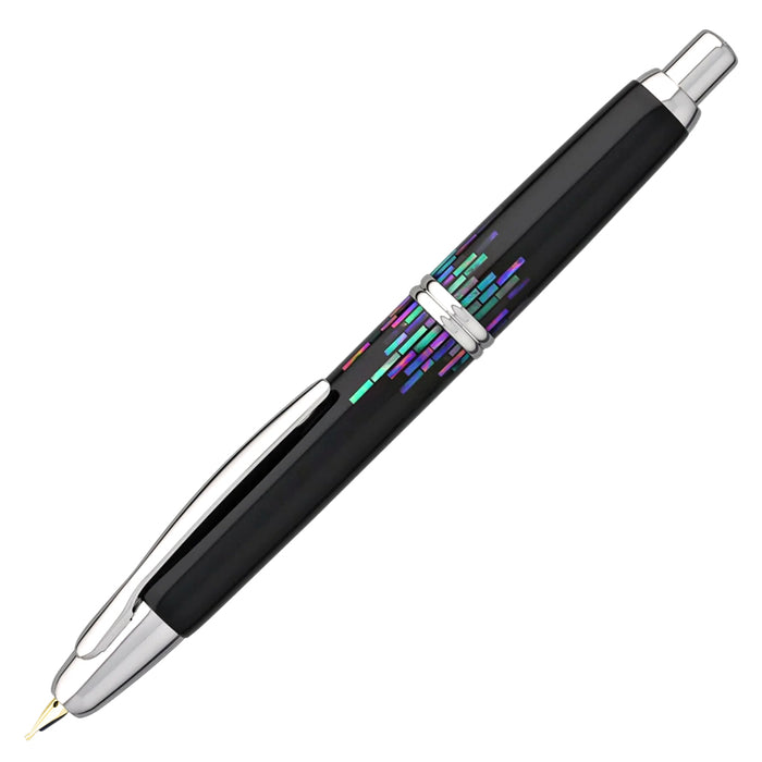NAMIKI Capless Raden (Vanishing Point) Fountain Pen (18ct Namiki gold Nib & Con-40) - Minamo (water surface) - Fine Nib
