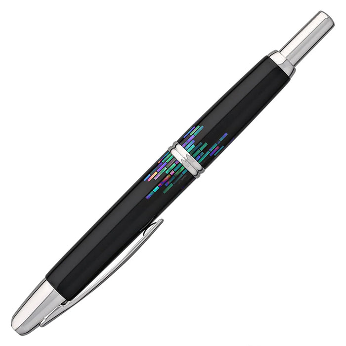 NAMIKI Capless Raden (Vanishing Point) Fountain Pen (18ct Namiki gold Nib & Con-40) - Stripe - Medium Nib