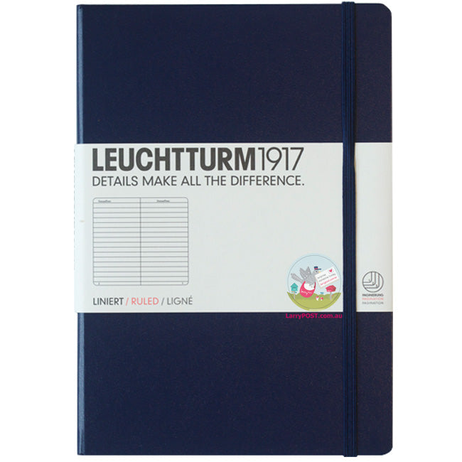 LEUCHTTURM1917 Classic Hard Cover - Medium A5 - Ruled - Navy