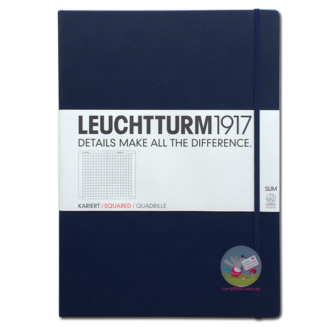 LEUCHTTURM1917 Classic Hard Cover - Master SLIM A4 - Squared - Navy