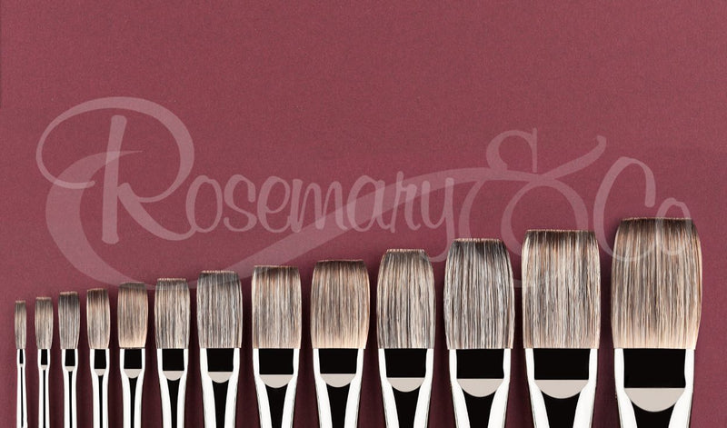 ROSEMARY & CO Series 279 - Master's Choice for Oils - Badger - Long Handle - Size 3 (5.8 x 18.6mm)