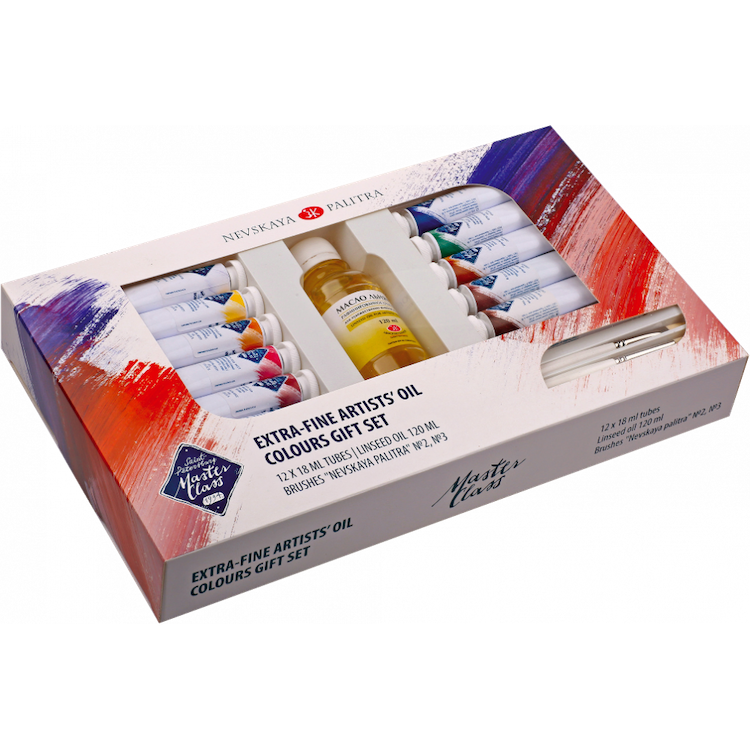 NEVSKAYA PALITRA Master Class Extra-Fine Artists Oils Gift Set - 12 x 18mL