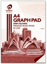 OLYPMIC - Reporter Notepad - 25 Sheets - A4 - Squared