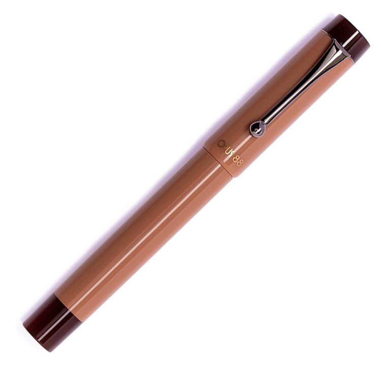 OPUS 88 Demonstrator Fountain Pen - Mocha Mousse - 1.5mm Italic (stub) PVD Nib