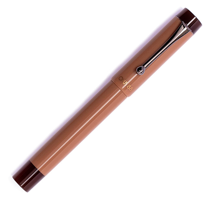 OPUS 88 Demonstrator Fountain Pen - Mocha Mousse - 1.5mm Italic (stub) PVD Nib