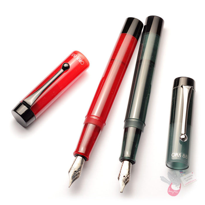 OPUS 88 Demonstrator Fountain Pen - Orange - Fine Nib