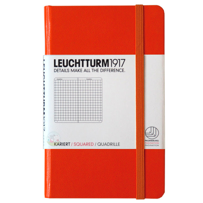 LEUCHTTURM1917 Classic Hard Cover - Pocket A6 - Squared - Bright Orange