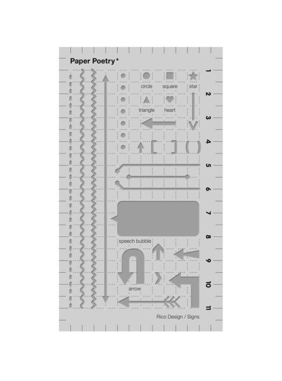 PAPER POETRY Journalling Stencil - Arrows (7 x 12cm)