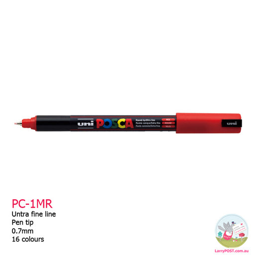 POSCA Paint Pen - 0.7mm Ultra-Fine (PC-1MR) for paper crafts - 16 Colours Available