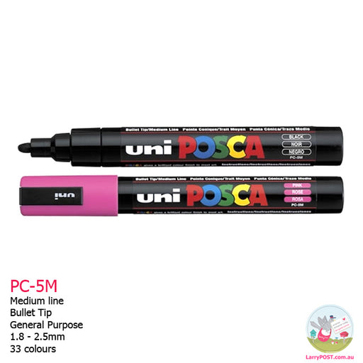 POSCA Paint Marker - 2.5mm Bullet Tip (PC-5M) - 33 Colours Available