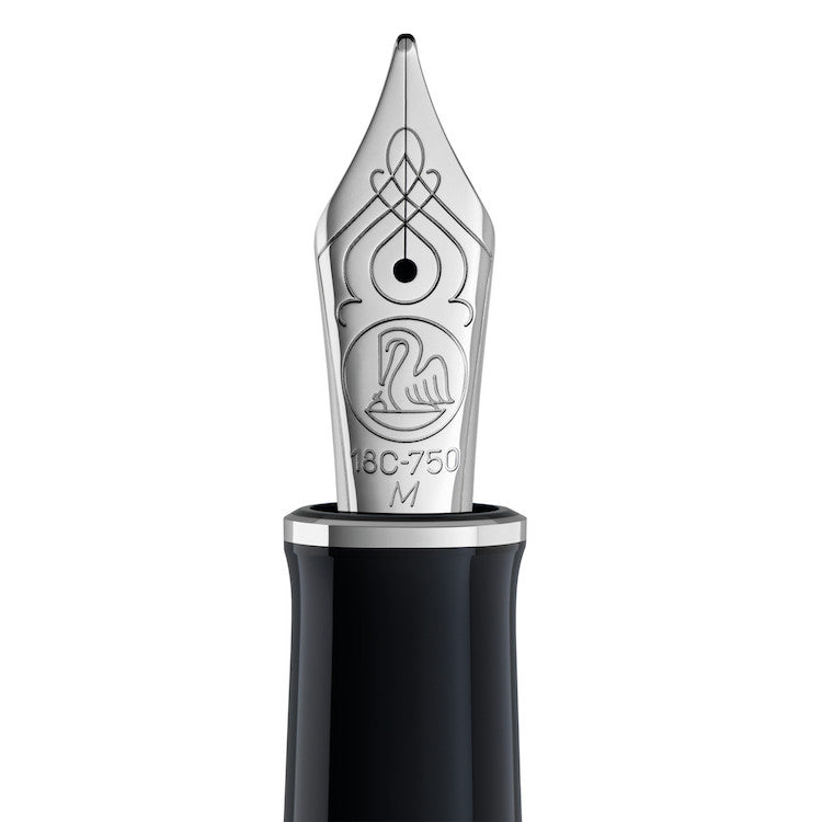 PELIKAN Souveran M805 Replacement Nib Unit - 18ct Gold (Rhodium plated) - Double Broad (BB)
