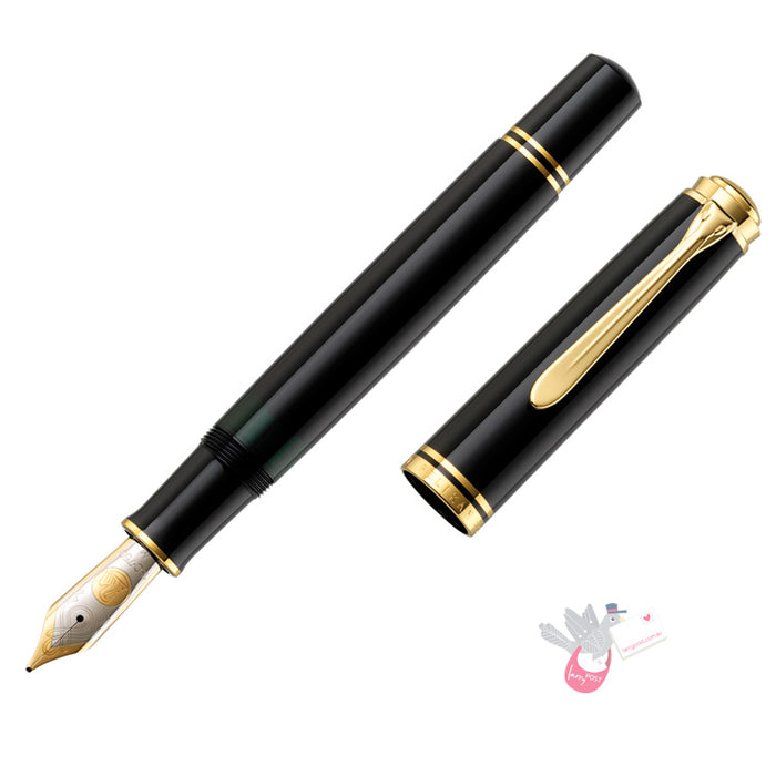 PELIKAN Souveran M800 Fountain Pen - Black/Gold Trim