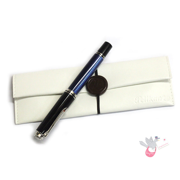 PELIKAN Souveran M805 Fountain Pen - Black/Blue/Palladium Trim